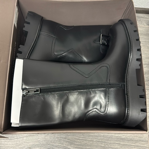 Franco Sarto Brina Mid Calf Lug Bottom Boot - Picture 5 of 9